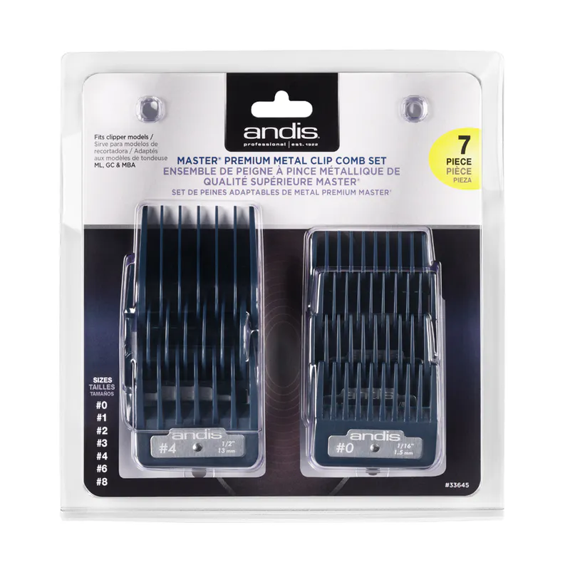 Set plastičnih češljeva Andis Master Premium Metal Clip - Slika 1