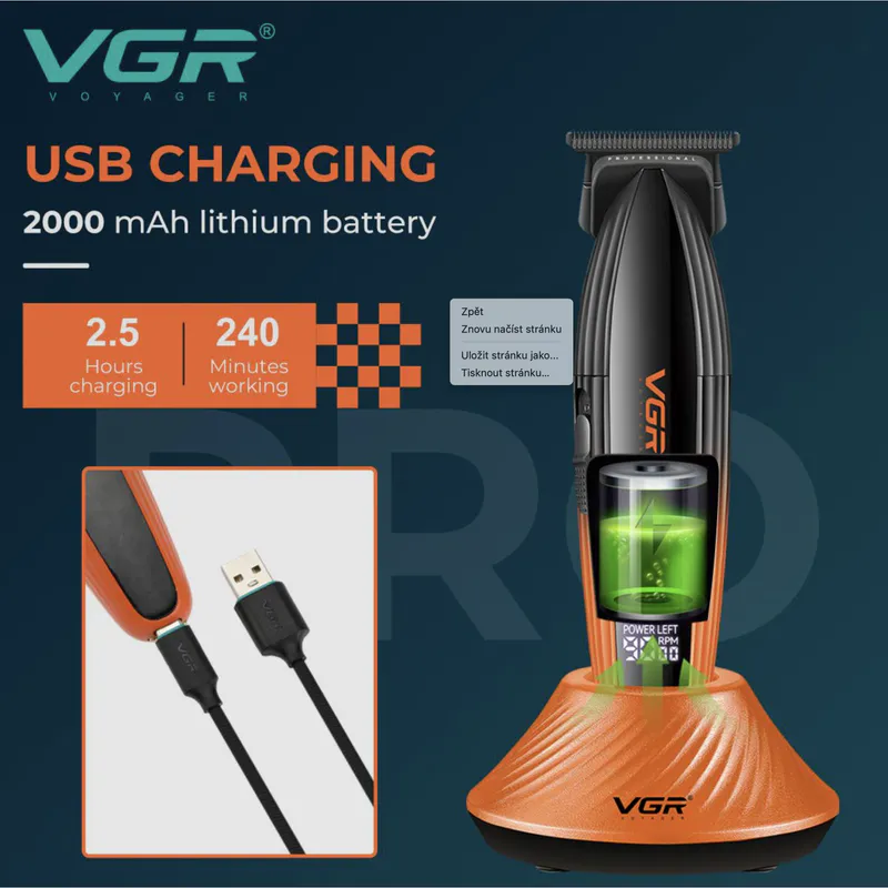 Profesionalni trimer VGR VOYAGER V-889T Trim - Slika 2