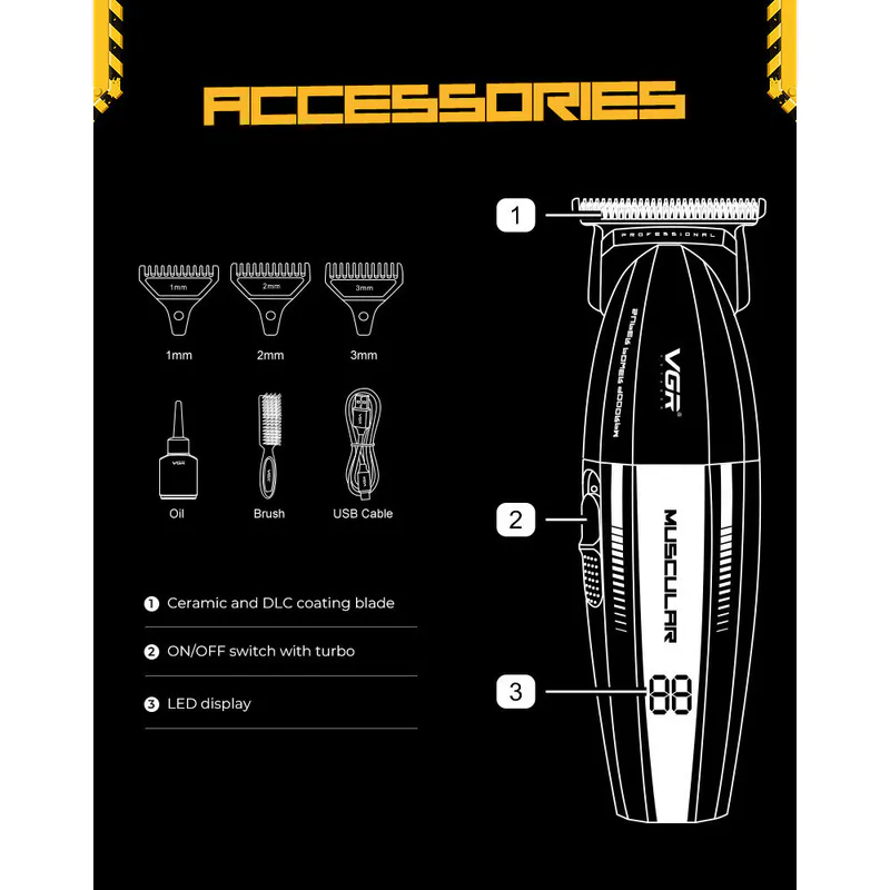 Trimer VGR VOYAGER V-285T Muscular Series - Slika 6