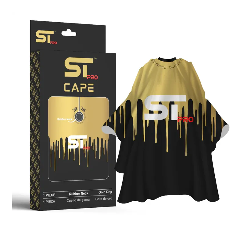 Frizerski ogrtač STpro Gold Drip - Slika 1