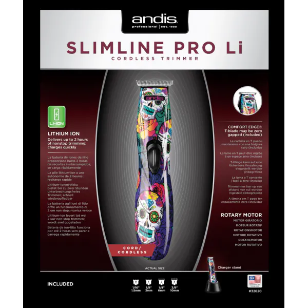 Andis Slimline Pro Ion T-Blade - Skull Design - Slika 4