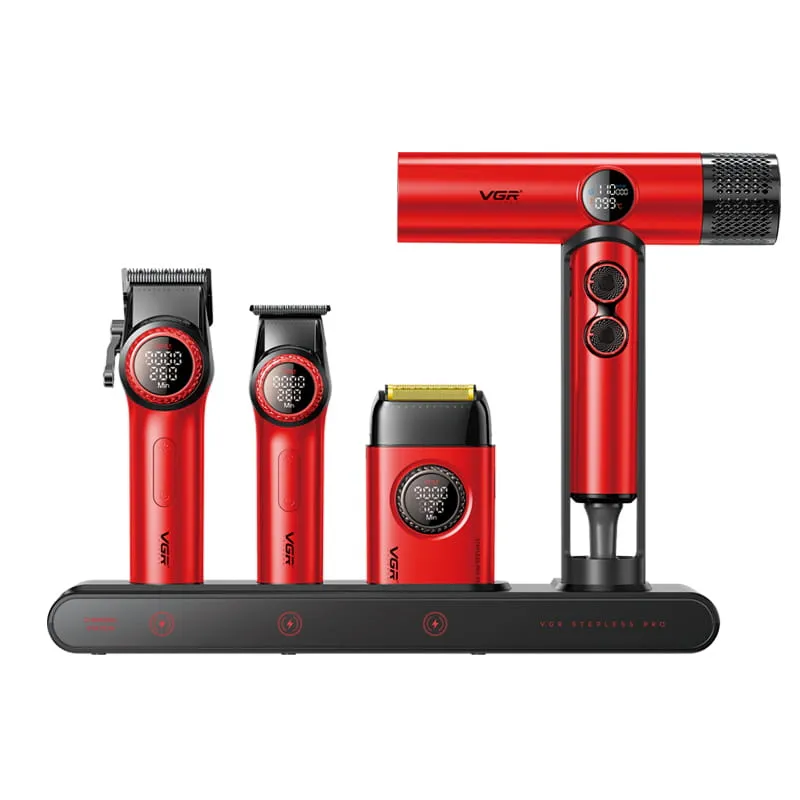 Mašina za šišanje VGR VOYAGER Stepless Pro 4u1 - crvena - Slika 1