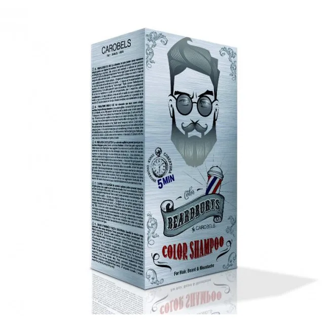 Beardburys šampon za bojanje kose i brade - sijeda - Slika 3