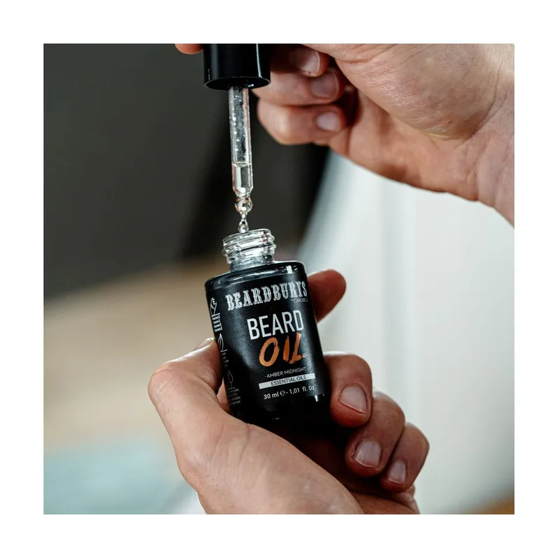 Ulje za bradu BEARDBURYS Amber Midnight - 30 ml. - Slika 2